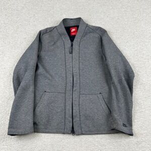 Nike Womens Tech Fleece Full Zip Jacket Grey Navy 744481-091 Size S